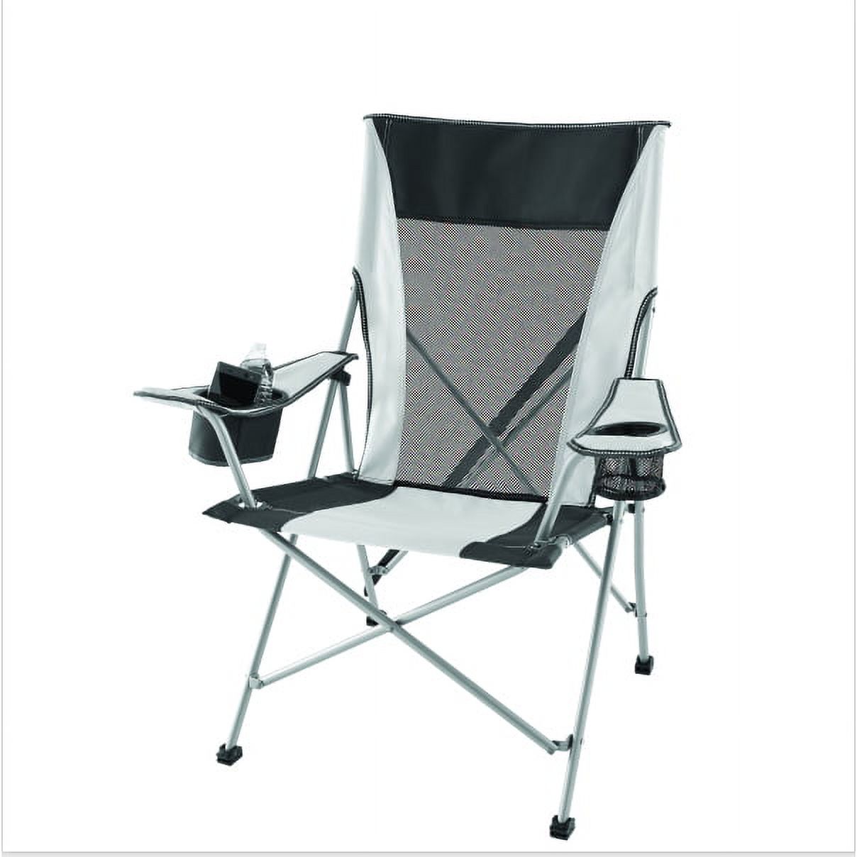 Ozark Trail Tension 2 in 1 Mesh Rocking Camp Chair, Gray and Black, Detachable Rockers, Adult - image 2 of 10