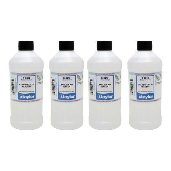 Taylor 16 Ounce Swimming Pool Cyanuric Acid Reagent 13 Test Kit (4 Pack)