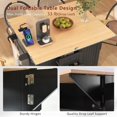 thumbnail image 2 of Brand Kitchen Island with 2 Drop Leaves & 3 Deep Drawers - Dual Folding & Multifunctional, 2 of 24