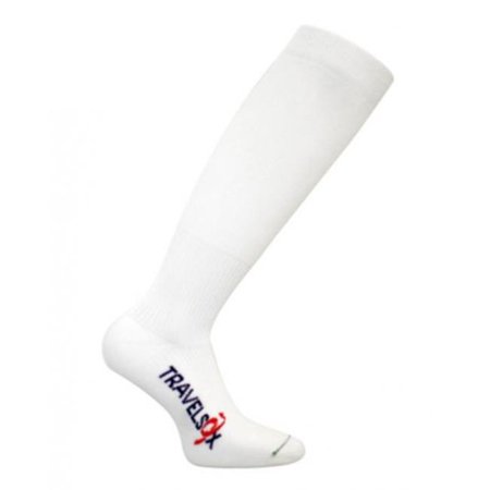 Travelsox TSC 1000 H Patented Graduated Compression OTC Socks 10-18 Mmhg- White - Large