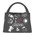 thumbnail image 2 of Vsdgher I Love Coffee Print Insulated Reusable Bags with Sturdy Zipper and Handles, Foldable Totes for Hot or Cold Food Bring or Delivery, 2 of 8