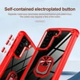thumbnail image 5 of Jiahe Cover for Samsung Galaxy A54 5G, Slim Lightweight Metal Ring Holder Stand,Shockproof with 360°Ring Holder Kickstand Soft TPU Bumper Plating Button Hard PC Case Cover, red, 5 of 8