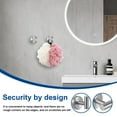 thumbnail image 6 of Dznils 4-Piece Wall Mount Steel Bath Hardware Set, Towel Ring, Toilet Paper Holder, Robe Hook, Silver, 6 of 11
