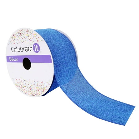 UPC: 0191518419788 | 2.5  Faux Linen Wired Ribbon by Celebrate It™