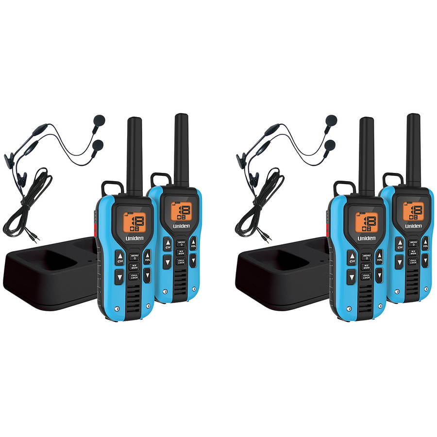 Uniden GMR4055-2CKHS 40-Mile GMRS/FRS Two-Way Radio with Charger and Headsets 