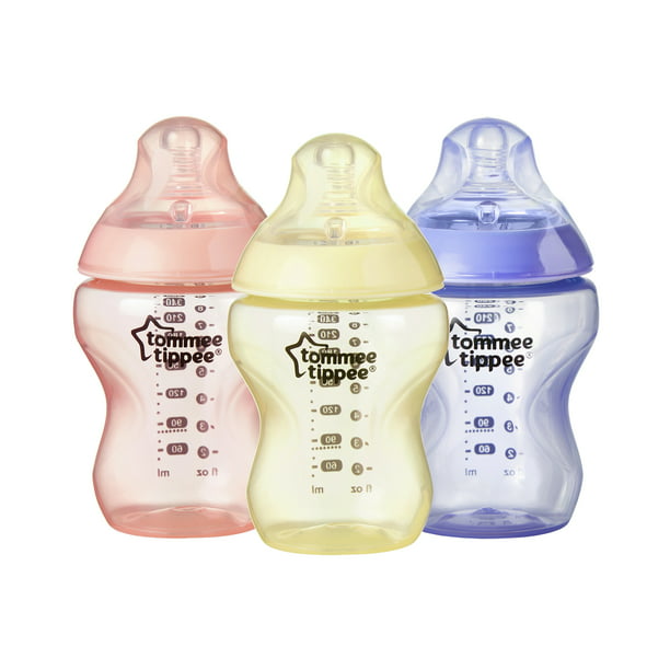 Tommee Tippee Closer to Nature Color My World Baby Bottle, Breast-Like Nipple with Anti-Colic BPA-free – 9-ounce, 3 Count - Walmart.com