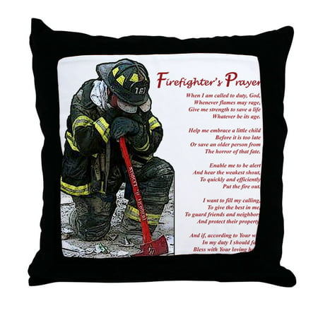 CafePress - Firefighter Prayer - Decor Throw Pillow (The Best Firm Pillow)