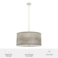 thumbnail image 7 of Hunter - Solhaven 4-light Light Grey Oak, Large Pendant Light, Dimmable, Modern Style, Drum Shaped, for Bedrooms, Kitchens, Dining, Living Rooms - 19382, 7 of 7