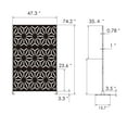 thumbnail image 5 of Kozyard Metal Privacy Screen 74" H x 47.2" W Decorative Outdoor Divider with Stand Panels Freestanding Screen Set for Deck Patio Balcony Garden Outdoor&Indoor(Black/Hexagonal Star), 5 of 7