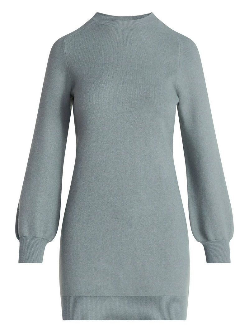 chinese dress ladies 3/4 Sleeve Scoop Neck Dress Standard / Charcoal main image 0