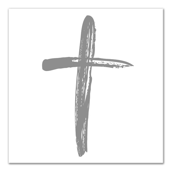 Creative Products Simple Brushstroke Cross 12x12 Canvas Wall Art