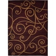 thumbnail image 2 of HR HANDCRAFT RUGS HR Burgundy, Mocha, and Multi Modern Contemporary Area Rugs-Abstract Wavy Swirls -Shed Free 5' x 7', 2 of 5