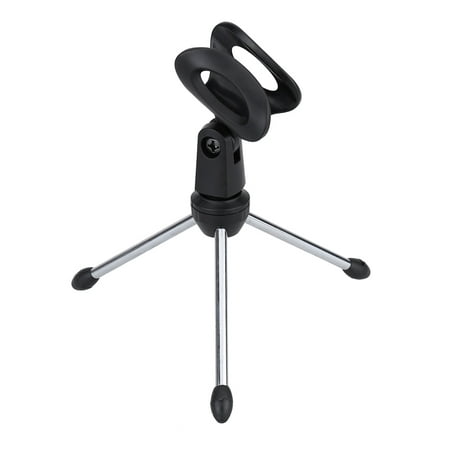 Detachable Foldable Portable Angle Adjustable Tripod Table Desktop Mic Microphone Stand Holder