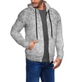 thumbnail image 2 of Kdxio Silver Mosaic Print Men Hoodies Casual Hoodies for Men with Zip Pockets Full Zip Long Sleeve Sweatshirt Sports Hooded Jacket-XX-Large, 2 of 5
