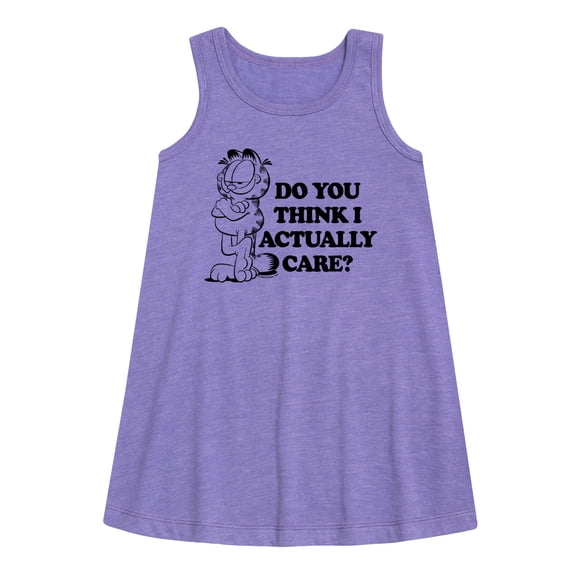 Garfield - Do You Think I Actually Care - Toddler & Youth Girls A-line Dress