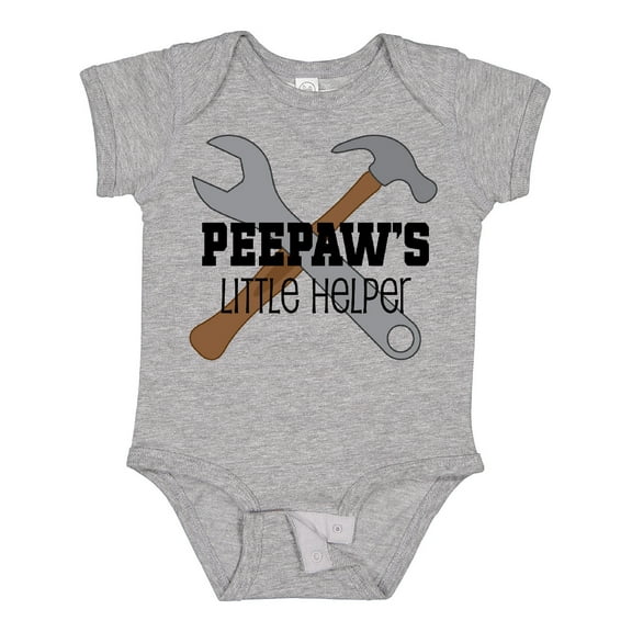 Inktastic Peepaw Grandpa's Little Helper Boys Baby Bodysuit
