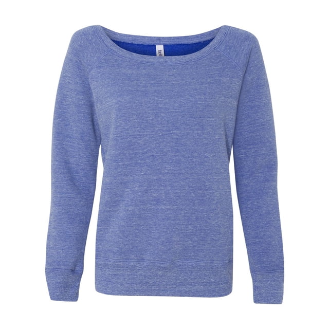 Bella Canvas Sweat-Shirt à Col Large en Polaire Éponge 7501, 2TG, Triblend Bleu