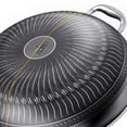 thumbnail image 3 of Non Stick Double Sided Honeycomb Cooking Frying Wok Pan with Lid Stainless Steel, 3 of 12