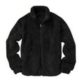 thumbnail image 5 of Outfmvch jackets for men Fuzzy Sherpa Jacket Casual Winter Stand Collar Zip Up Outwear womens tops cardigan for men mens sweaters Black, 5 of 9