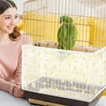 thumbnail image 6 of Superior Hub Large Bird Cage Cover, Bird Cage Seed Catcher, Adjustable Soft Nylon Mesh Net with Daisy Pattern, Birdcage Cover Skirt Seed Guard for Parrot Parakeet Macaw Round Square Cages (White), 6 of 14