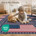 thumbnail image 4 of ODIKA Front Border Patriotic Striped Vintage Stars Generic Door Interlocking Stain Resistant Thin Throw for Entryway, Kitchen, Laundry Room, 4 of 7