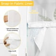 thumbnail image 3 of No Hook Shower Curtains with Snap-in Liner Set, Coastal Anchor Blue Waterproof Hotel Style Bathroom Shower Curtain, Summer Beach Nautical Coral Starfish Breathable Mesh Top Bath Curtains 72''x78'', 3 of 9