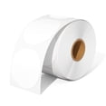 thumbnail image 1 of Paquete de 500 etiquetas térmicas redondas blancas, etiqueta autoadhesiva redonda de 2 x 2 pulgadas, etiqueta de envío resistente a arañazos, agua, suciedad, polvo y grasa, 1 of 4