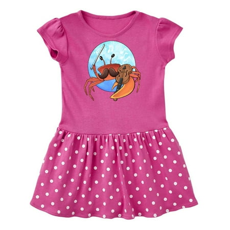 

Inktastic Fun Fiddler Crab with Violin and Mustache Gift Baby Girl Dress
