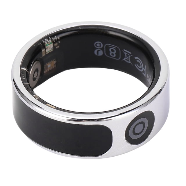 Smart Ring Sports Sleep Monitoring Control Stainless Steel Health Tracker Ring with Display Screen