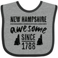 thumbnail image 3 of Inktastic New Hampshire Awesome Since 1788 Boys or Girls Baby Bib, 3 of 4