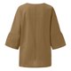 thumbnail image 5 of ICHUANYI Clearance Women's Fashion Summer V Neck Leisure Three-quarter Sleeve Solid Tops(Brown, M) ICHUANYI WER2023080708004, 5 of 5