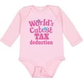 thumbnail image 3 of Inktastic Tax Deduction Worlds Cutest Girls Girls Long Sleeve Baby Bodysuit, 3 of 5