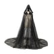 thumbnail image 5 of Capa de tul con capucha para mujer, vestido de novia con cola larga, traje de escenario Negro, 5 of 9