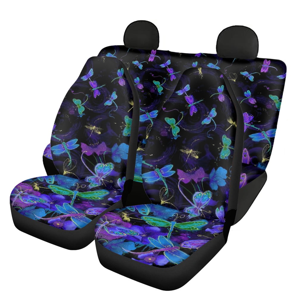 Xoenoiee Dragonfly Design Seat Covers for Cars, Auto Seat Covers Full