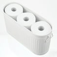 thumbnail image 6 of mDesign Large Steel Toilet Paper 6-Roll Bathroom Organizer Bin Box, White, 6 of 7