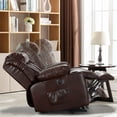 thumbnail image 6 of BALICHUN Large Power Lift Recliner Chair with Massage and Heat for Elderly, Overstuffed Wide Recliners, Breathable Leather with Breathable microporous, USB Ports, 2 Cup Holders (Brown), 6 of 9