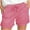 Pink, variant on Women Casual Shorts Drawstring Comfy Elastic Waist Shorts Summer Pull On Short with Pockets Pink XL
