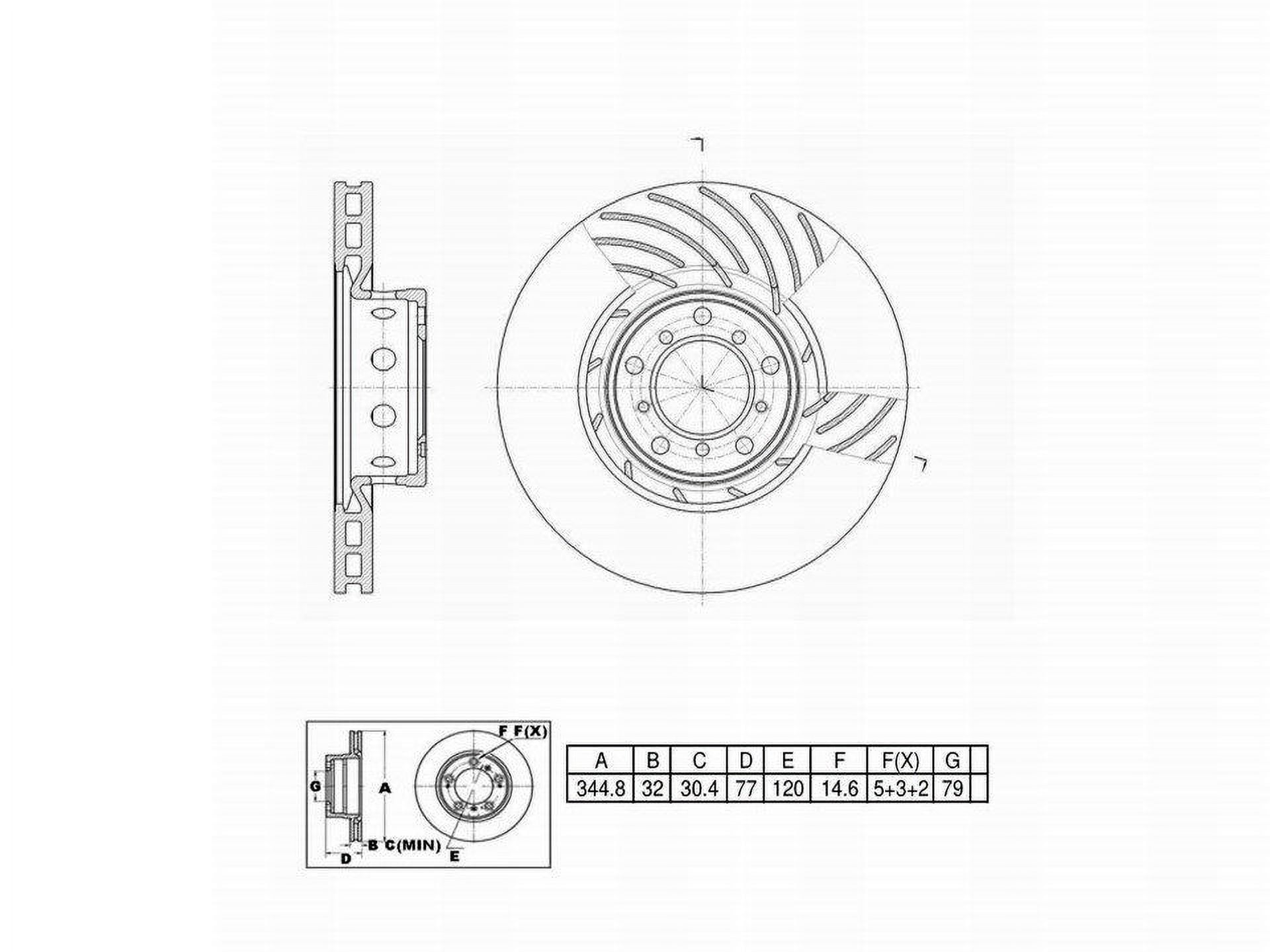 Winstop Brake Rotor, Front left WS243465, BMW M5 2003-2000
