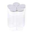 thumbnail image 1 of AMLESO Transparent 5 Grilles Flip Spice Shaker Bocaux Filet en Forme de Port de Coulée Gris, 1 of 5