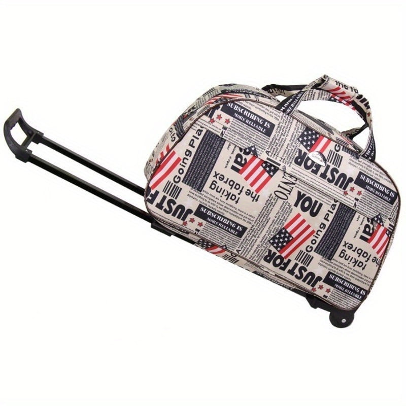 Unbrand Vintage Retro Newspaper Pater Trolley Bag