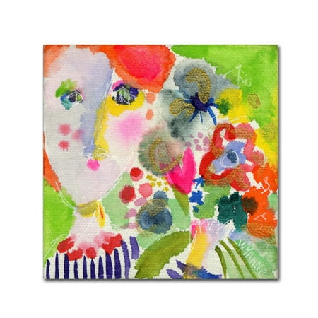 Trademark Fine Art 'She Always Brought The Best Flowers' Canvas Art by