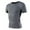 Gray, variant on Admvng Muscle Shirts for Men Solid Color Round Neck Quick Dry Sport Train Short Sleeved Shirts S-3XL