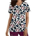 thumbnail image 1 of LSLJS Blouse de Mode pour Femmes à Manches Courtes Col en V Uniforme de Travail avec Poche, Blouses Médicales pour Femmes, 1 of 5