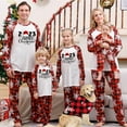 thumbnail image 4 of Penkiiy Family Christmas Pjs Matching Sets Reindeer and Snowflake Patterned Sleepwear Xmas PJS Set for Couples and Kids Red XL, 4 of 4