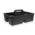 thumbnail image 4 of Monyance plastic storage box Large Capacity Storage Tray Portable Dual Sides Tool Basket Car Item Cleaning Tool Plastic Storage Box with Handle (Dark Grey)(15.16X10.75X4.53Inches), 4 of 10