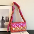 thumbnail image 3 of Bolsa de viaje de color degradado Bolsa acolchada de algodón acolchado simple para vacaciones de fin de semana, 3 of 9