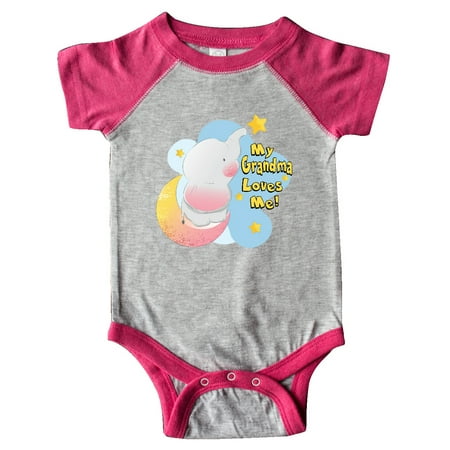 

Inktastic My Grandma Loves Me Gift Baby Boy or Baby Girl Bodysuit