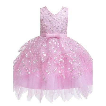 

HOTWINTER Girls Tulle Flower Princess Wedding Dress for Toddler and Baby Girl