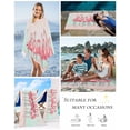 thumbnail image 5 of Pink Flamingo Beach Towels Oversized Super Absorbent, Summer Tropical Flamingo Hawaii Animals Lightweight Bath Towel Quick Dry Sets For Bathroom/Pool/Rv Camping/Beach Play/Gym Room/Picnic 31"x62", 5 of 8