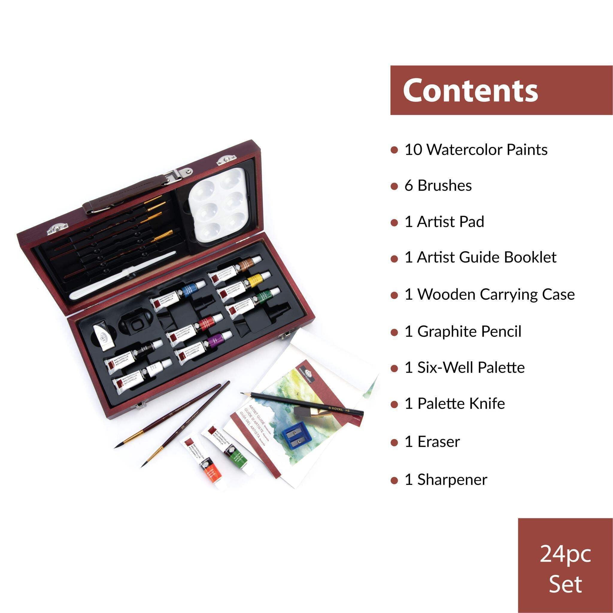 Royal & Langnickel Essentials™ 24pc Watercolor Painting Travel Art Set